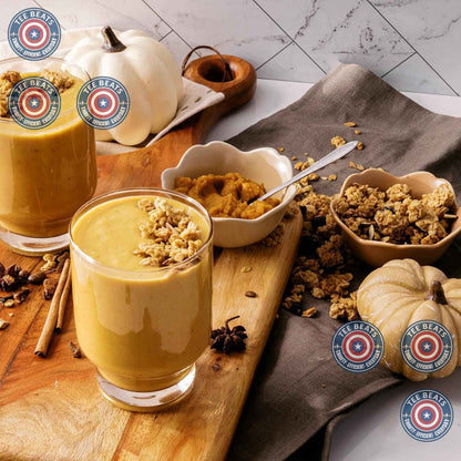 PBfit Pumpkin Spice Peanut Butter Powder for Study Break Fuel, 7g Protein in Seconds