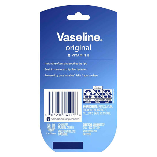 Vaseline Petroleum Jelly Mini Jars 2 Pack – Mindful Self-Care Lip Balm for Bedside Wind-Down, 0.5 oz