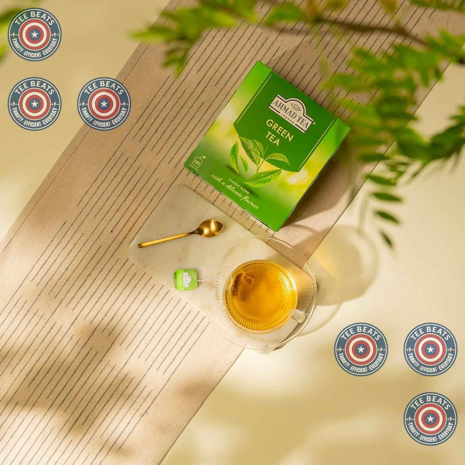Ahmad Tea Caffeinated Green Tea 100 Bags – Steady Office Conference Room Energy Replacement