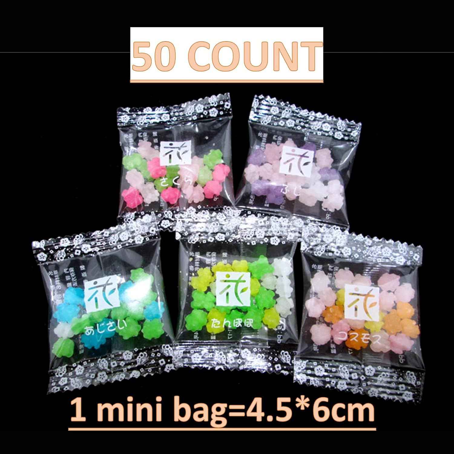MARUTA Candy Konpeito – Pure Sugar Japanese Candy, 50 Plain Individually Wrapped Pieces for the Clean-Ingredient Pantry