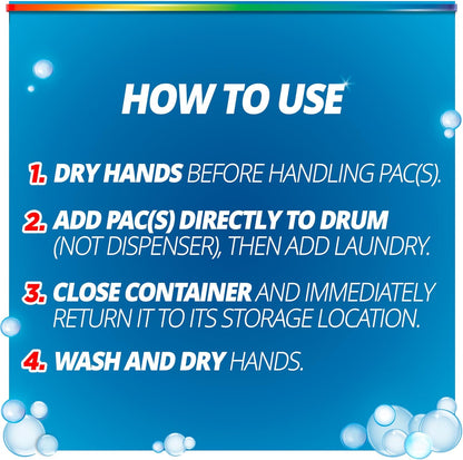 Purex Advanced Oxi + Odor Fighter Laundry Pacs for Kids Clothes, Mud-Stain Removing Detergent for Active Kids