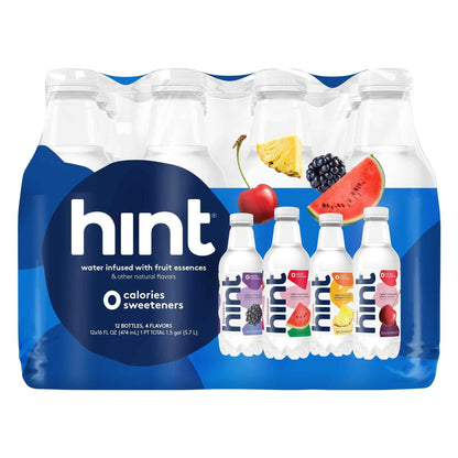 Hint Flavored Water for Camping Trips and Hiking Days, Sturdy BPA-Free 12-Pack