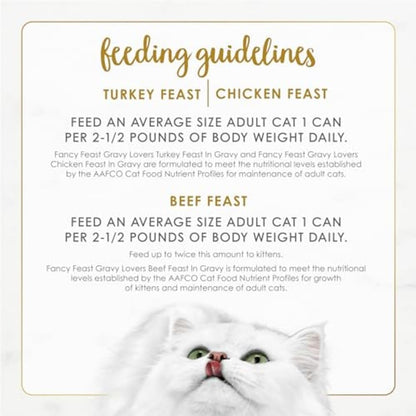 Purina Fancy Feast Gravy Lovers Canned Cat Food – Practical Housewarming Gift for New Multi-Cat Households