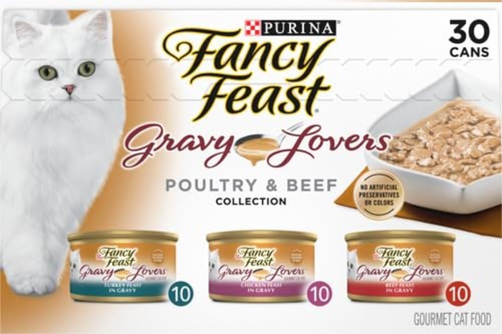 Purina Fancy Feast Gravy Lovers Canned Cat Food – Practical Housewarming Gift for New Multi-Cat Households