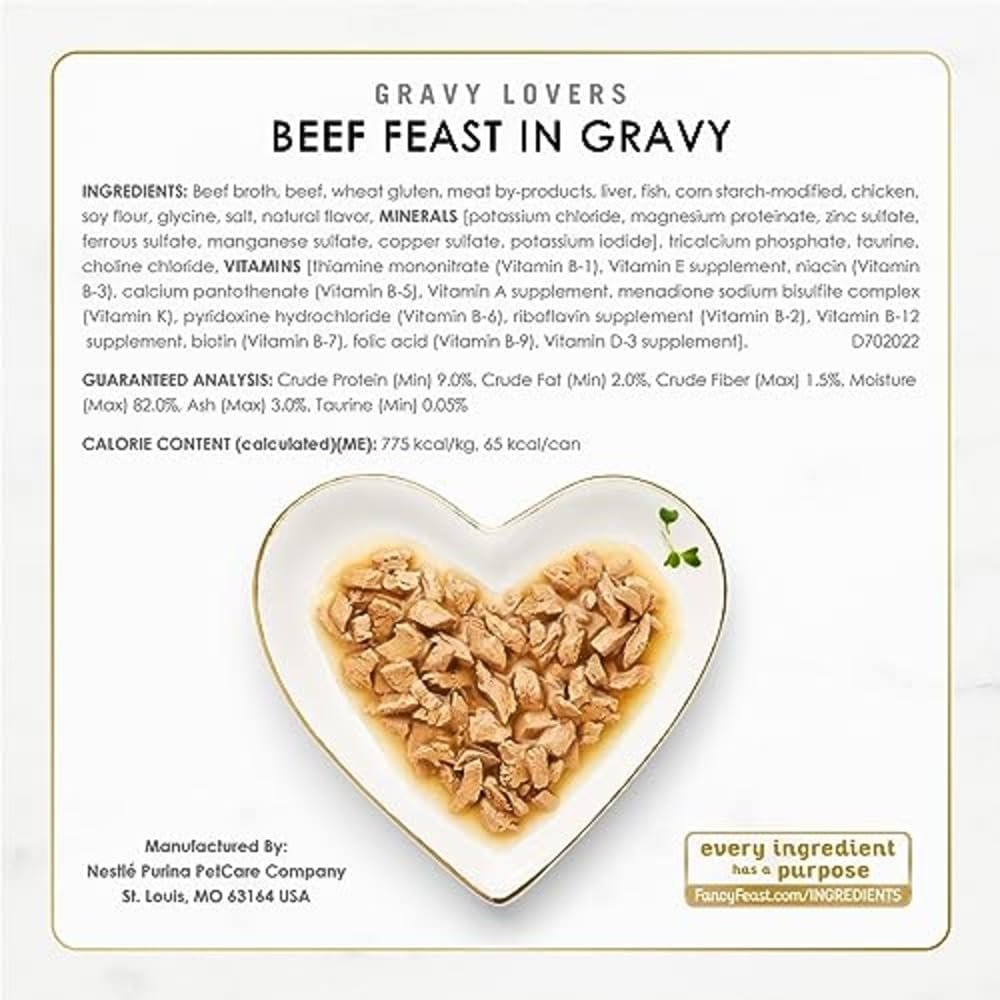 Purina Fancy Feast Gravy Lovers Canned Cat Food – Practical Housewarming Gift for New Multi-Cat Households