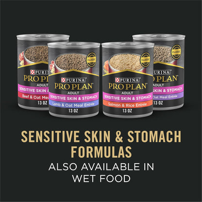 Purina Pro Plan Sensitive Skin and Stomach Dry Dog Food – Allergen-Safe Daily Bowl Without Corn, Wheat, or Soy for Adult Dogs, Salmon & Rice 16 lb