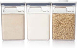 OXO Good Grips POP Container Bulk Set – Minimalist Pantry Essentials, 6 Square Airtight Canisters with One-Touch Seal for Clutter-Free Countertops