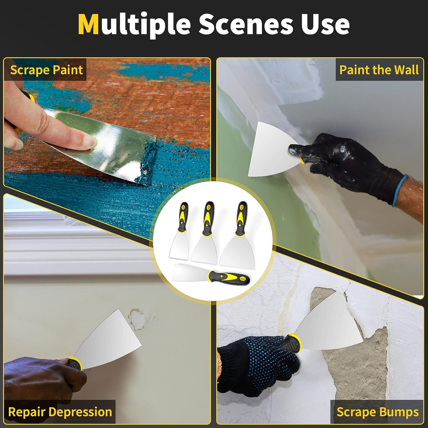 Putty Knife Set 4-Piece – Practical Housewarming Gift for New Homeowners and DIY Enthusiasts