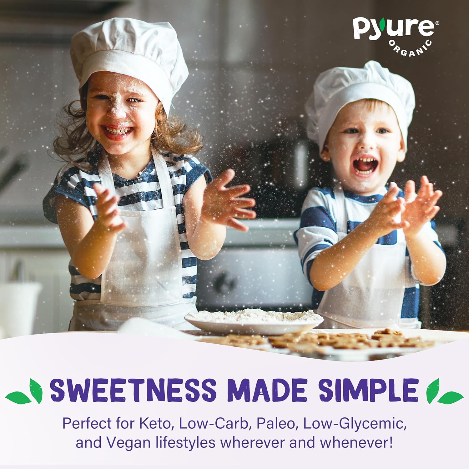 Pyure Organic Stevia Extract Powder – Self-Care Pantry Staple for Clean Morning Coffee, 1,000 Servings