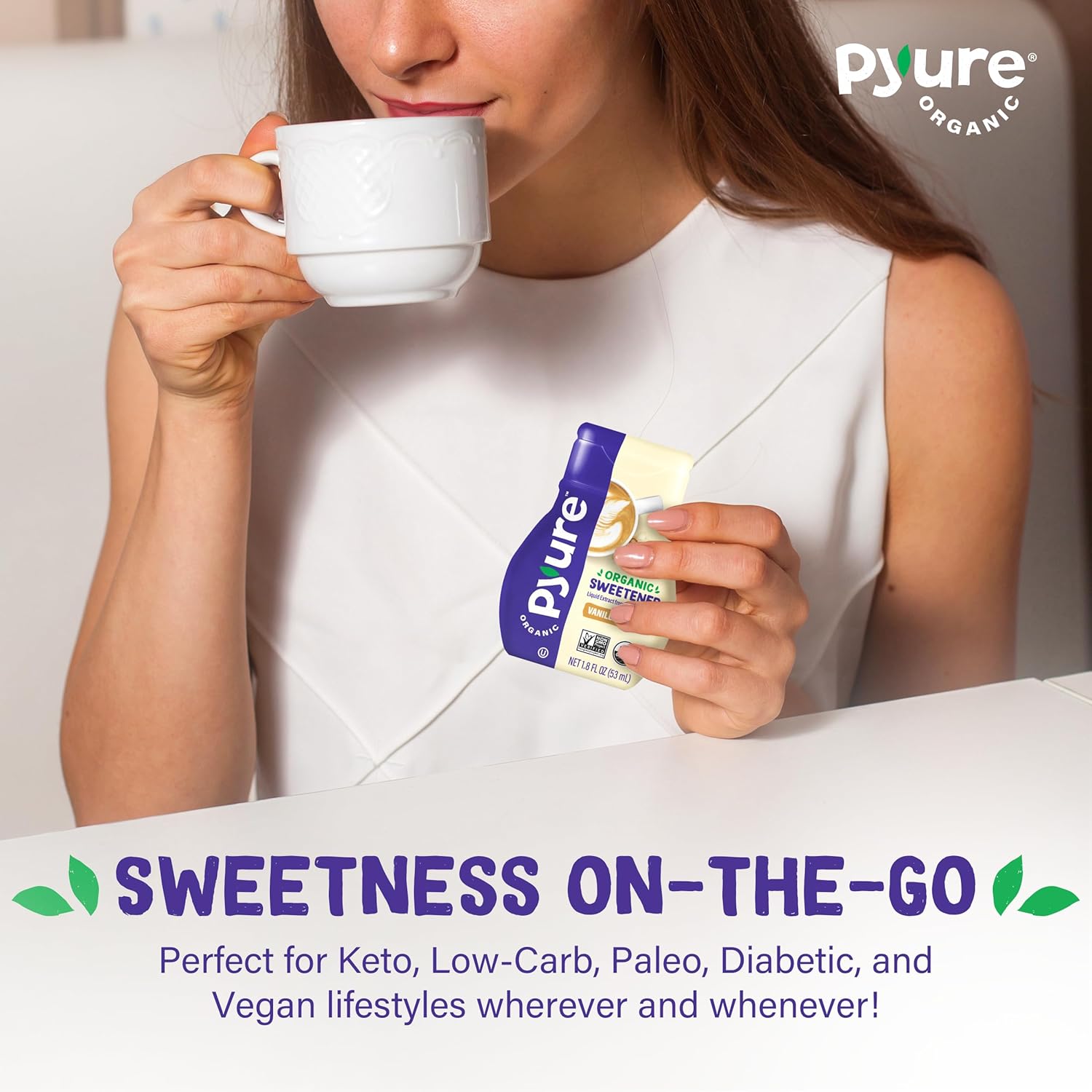 Pyure Organic Vanilla Stevia Drops – Thoughtful Keto Gift for Coffee Lovers and Health-Conscious Friends