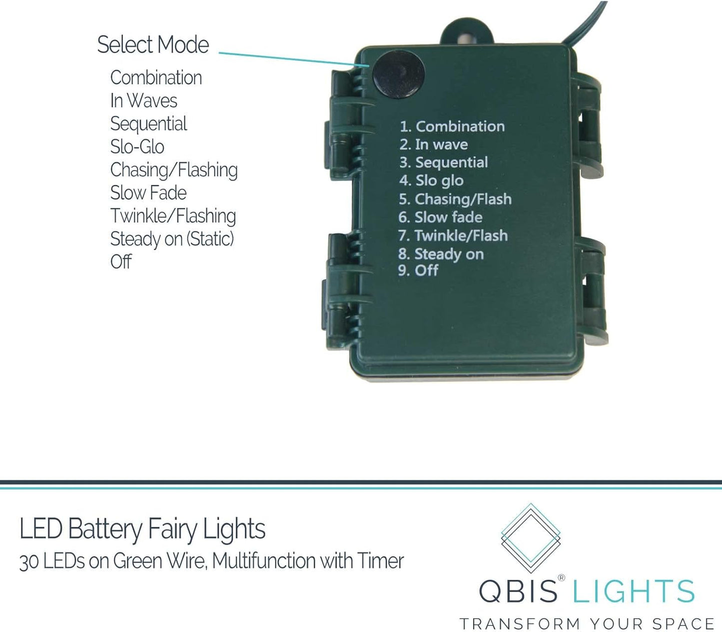 QBIS Battery Fairy Lights – Thoughtful Housewarming Gift for Her, Warm White Bedroom Decor with Timer