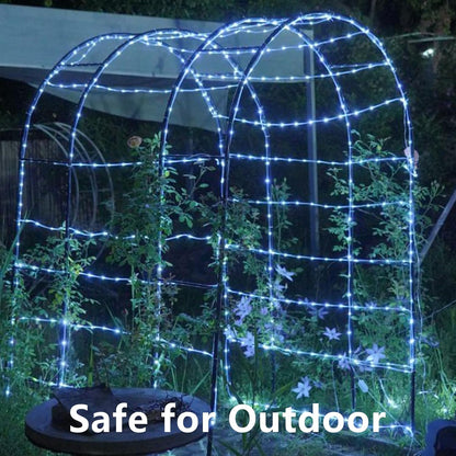 QITONG Solar Rope Lights – 66ft Clean Simple Outdoor and Indoor Accent Lighting, One Setting Memory