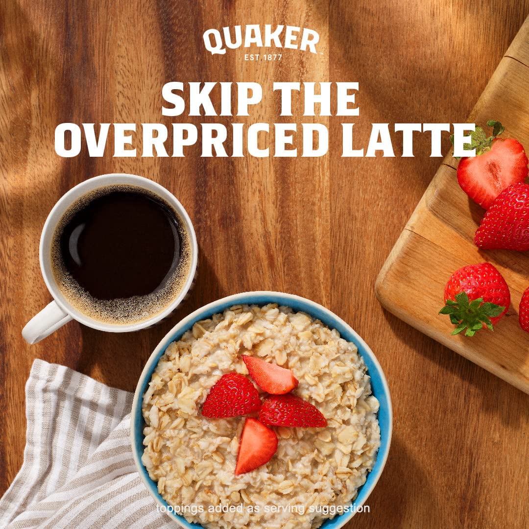 Quaker Instant Oatmeal Maple Brown Sugar – Kid-Friendly School Day Breakfast, Quick Microwave Single-Serve Packets