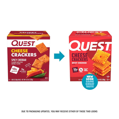 Quest Nutrition Cheese Crackers – Keto-Friendly Crunch for Wellness Routines, 10g Protein 4-Count