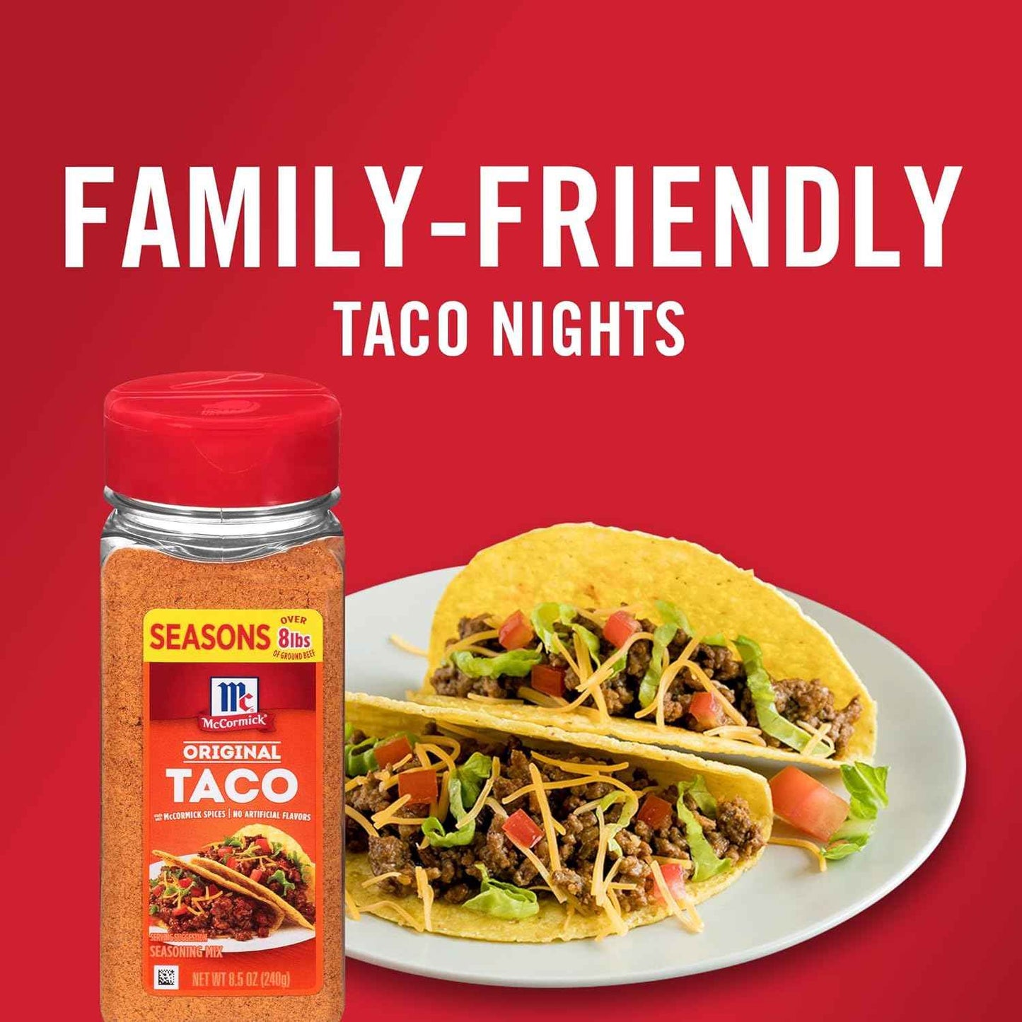 McCormick Taco Seasoning Mix – Clean-Label Pantry Staple, No MSG No Artificial Flavors for Mindful Meal Prep
