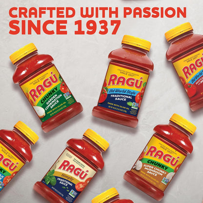 Ragu Old World Style Meat Pasta Sauce – 45 oz Pantry Staple for Cozy Home-Cooked Meals
