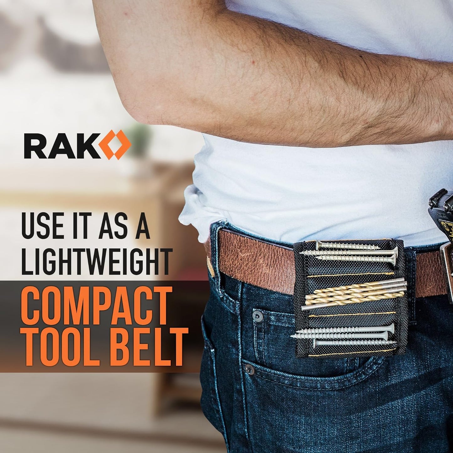 RAK Magnetic Wristband – Outdoor Deck and Fence Building Tool, Wearable Screw and Nail Holder