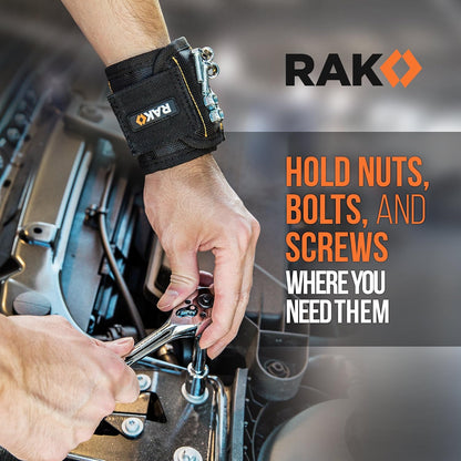 RAK Magnetic Wristband – Outdoor Deck and Fence Building Tool, Wearable Screw and Nail Holder