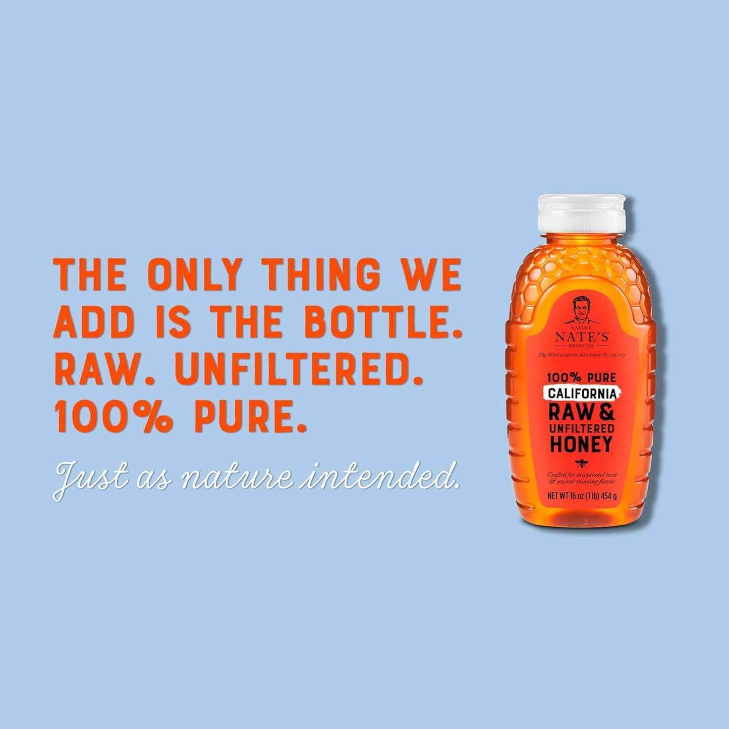 Nate's Raw California Honey – Thoughtful Gourmet Gift for Coffee, Tea and Home-Chef Friends