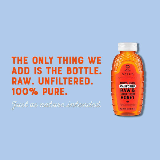 Nate's Raw California Honey – Thoughtful Gourmet Gift for Coffee, Tea and Home-Chef Friends