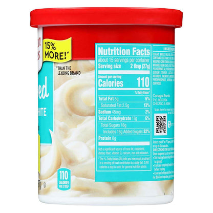 Duncan Hines Whipped White Frosting for a Picture-Perfect Halloween Dessert Table, 14 oz Can