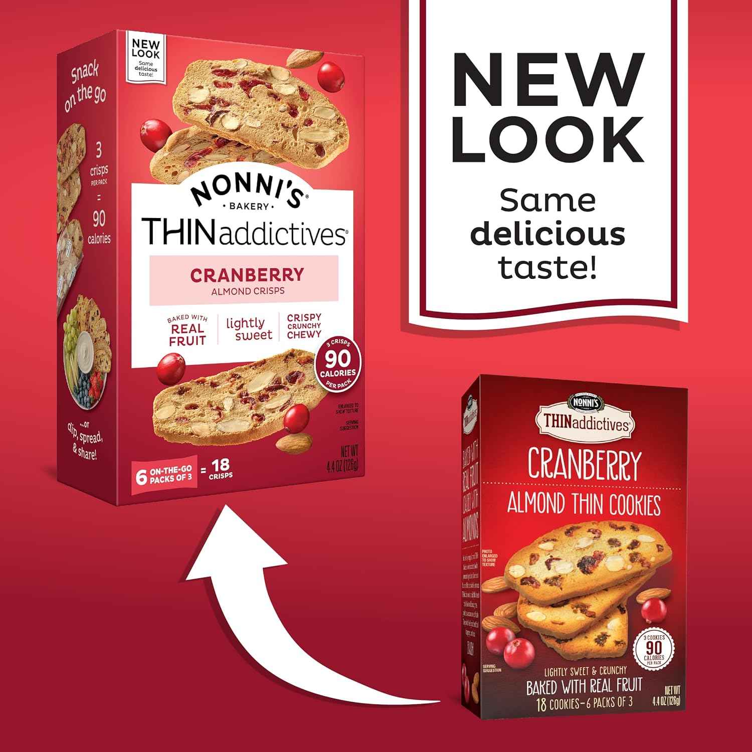 Nonni's Cranberry Thin Addictives – Elegant Holiday Gift Basket Treat for Coffee and Tea Lovers