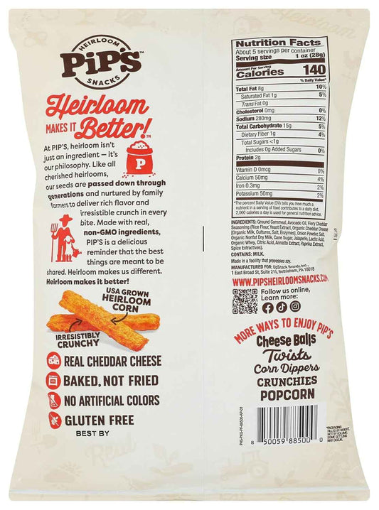 Pipsnacks Fiery Cheddar Fries, 5 Oz – Portable Snack for Road Trips and Picnics