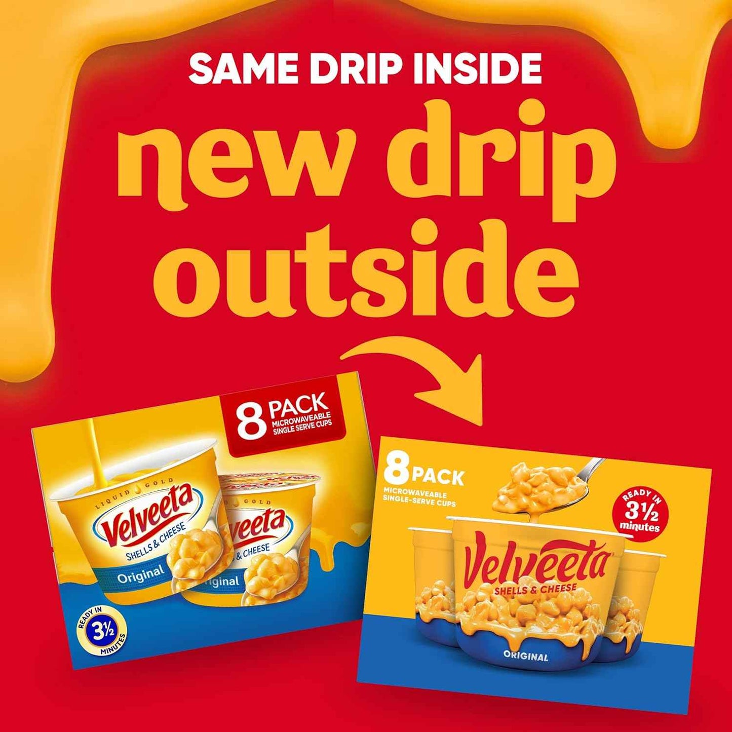 Velveeta Shells & Cheese Original Microwaveable Cup – Kid-Friendly Lunchbox Pasta for Picky Eaters, 2.39 oz Single-Serve