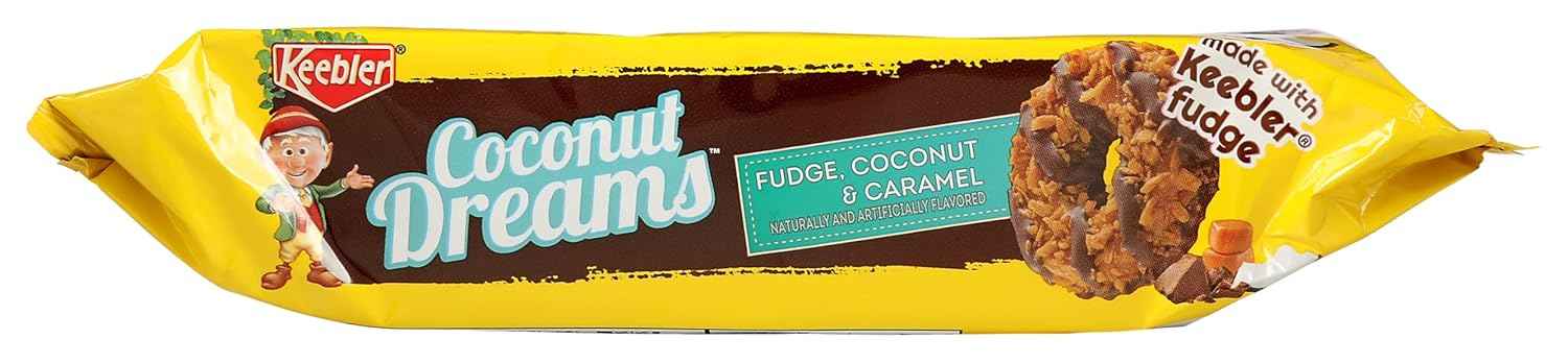 Keebler Coconut Dreams Fudge Cookies Office Pantry Snack for Afternoon Focus Breaks