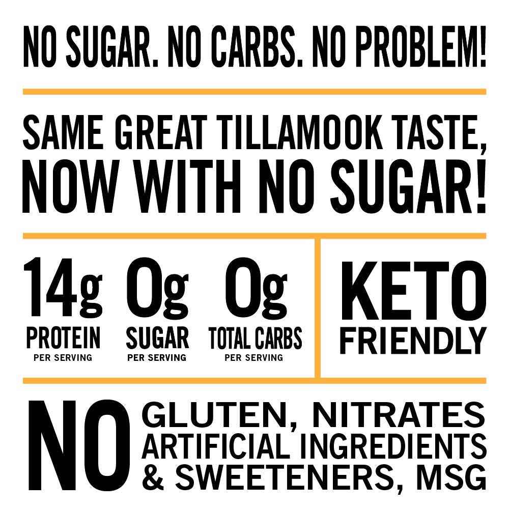 Tillamook Country Smoker Zero Sugar Beef Jerky, Black Pepper, 6.5 Ounce — Steady-Energy Office Snack Between Meetings