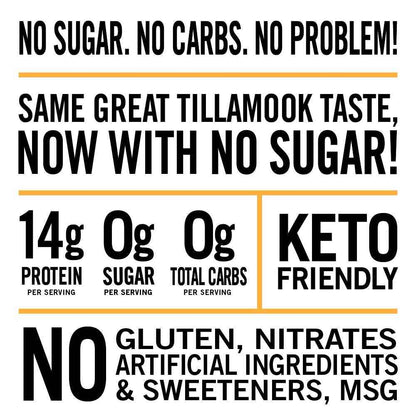 Tillamook Country Smoker Zero Sugar Beef Jerky, Black Pepper, 6.5 Ounce — Steady-Energy Office Snack Between Meetings