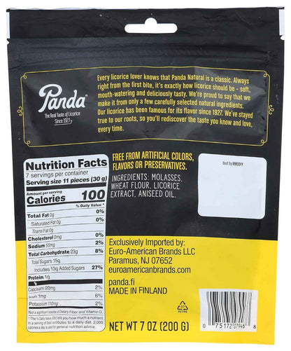 Panda Licorice Chew – Resealable Soft Candy for Camping Trips and Picnics, 7 oz
