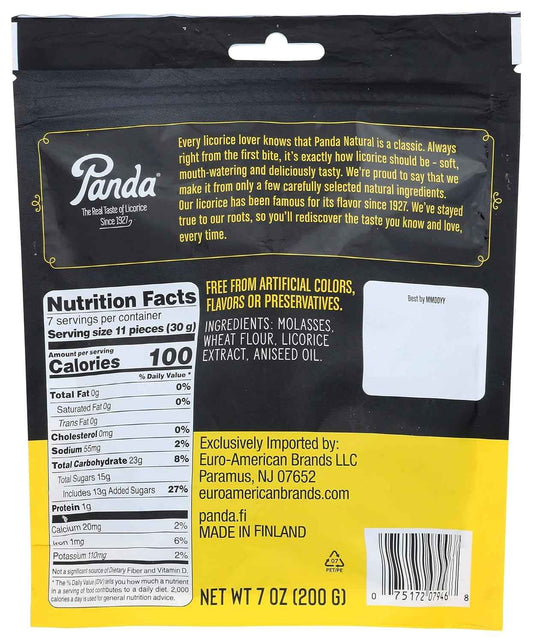 Panda Licorice Chew – Resealable Soft Candy for Camping Trips and Picnics, 7 oz