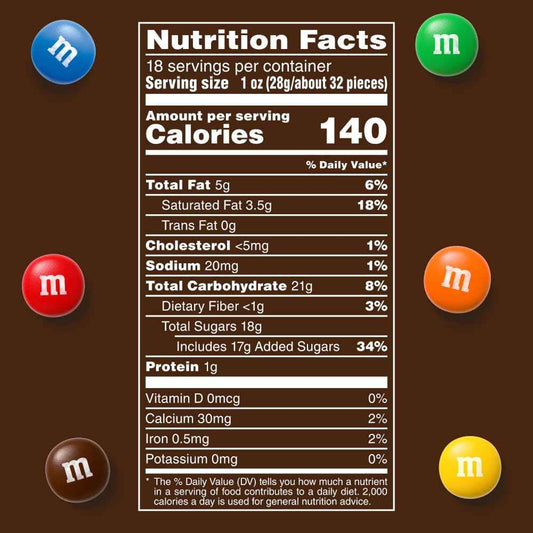 M&M'S Milk Chocolate Candy for Picnics and Road Trips – 18 oz Resealable Bulk Travel Bag