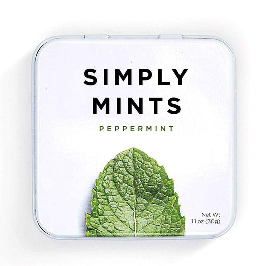 SIMPLY Mints | Peppermint Breath Mints | Focus-Boosting Office Tin | Pre-Meeting Freshness