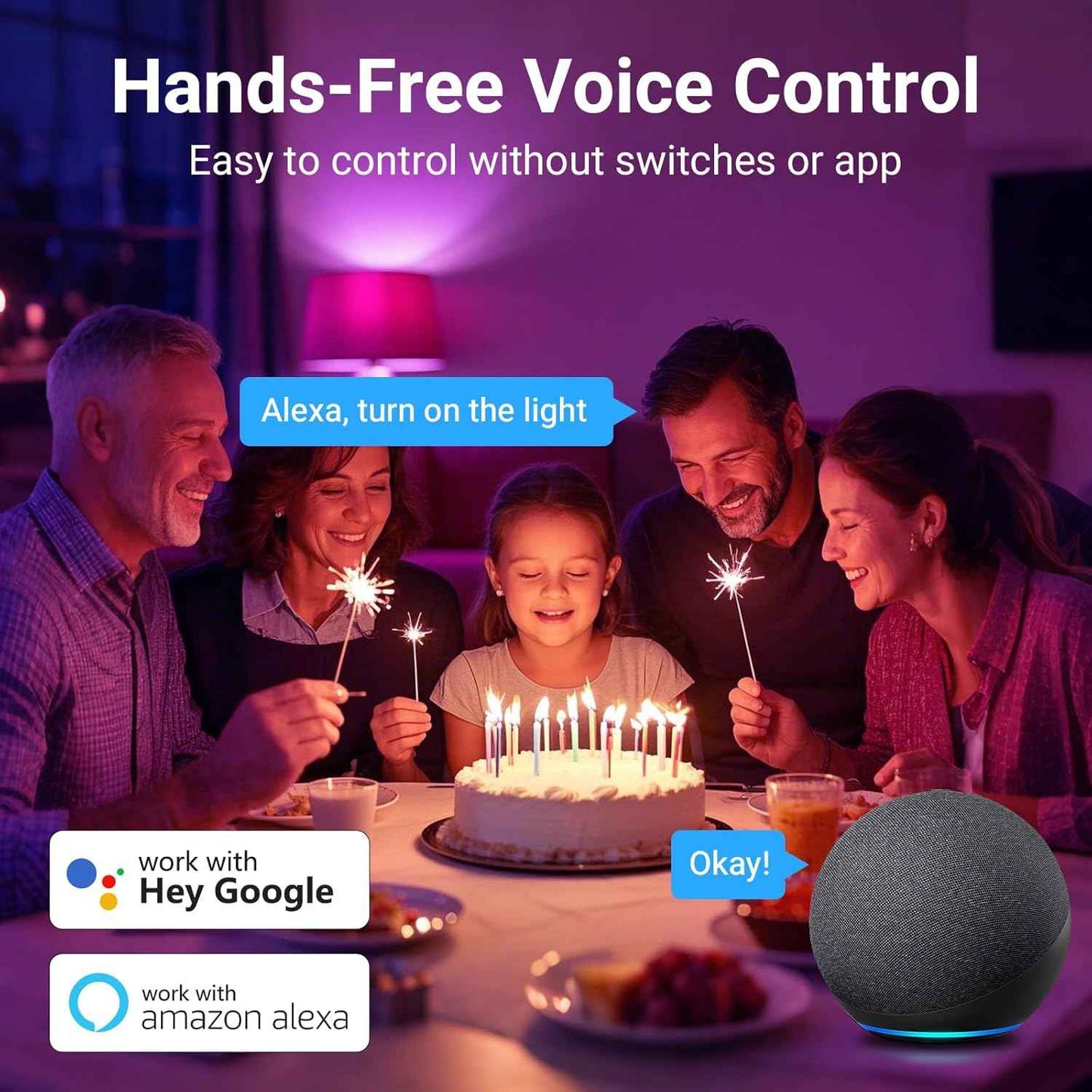 TJOY Smart Light Bulbs – Child Safe Nursery Lighting, Cool Touch LED with Auto Timer and Schedule