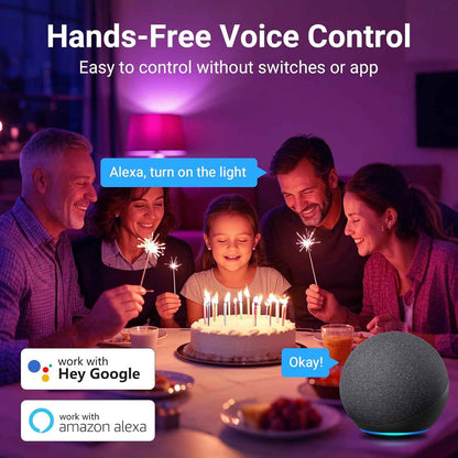 TJOY Smart Light Bulbs – Child Safe Nursery Lighting, Cool Touch LED with Auto Timer and Schedule