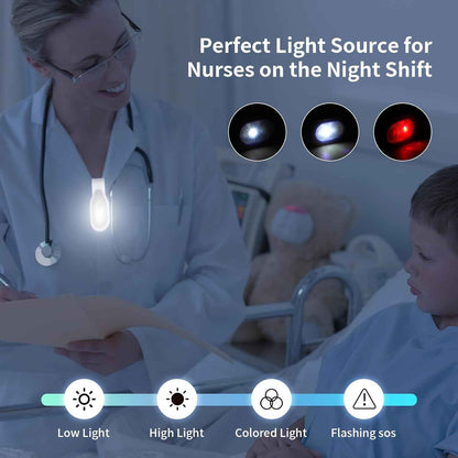 Rechargeable Nurse Light Clip On – Outdoor Adventure Light for Evening Runners, 200-Lumen Clip-On Trail Flashlight