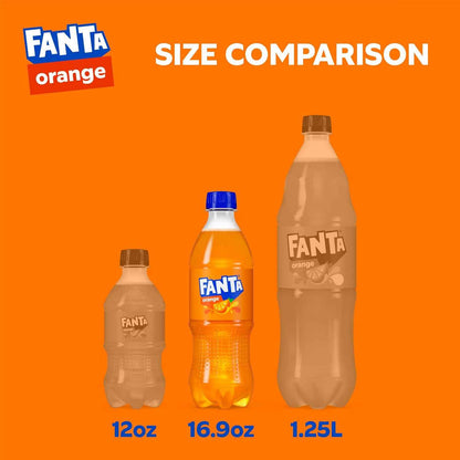 Fanta Orange Soda – Kids' Lunchbox Drink, 6 Pack of 16.9 fl oz Bottles for School and Home