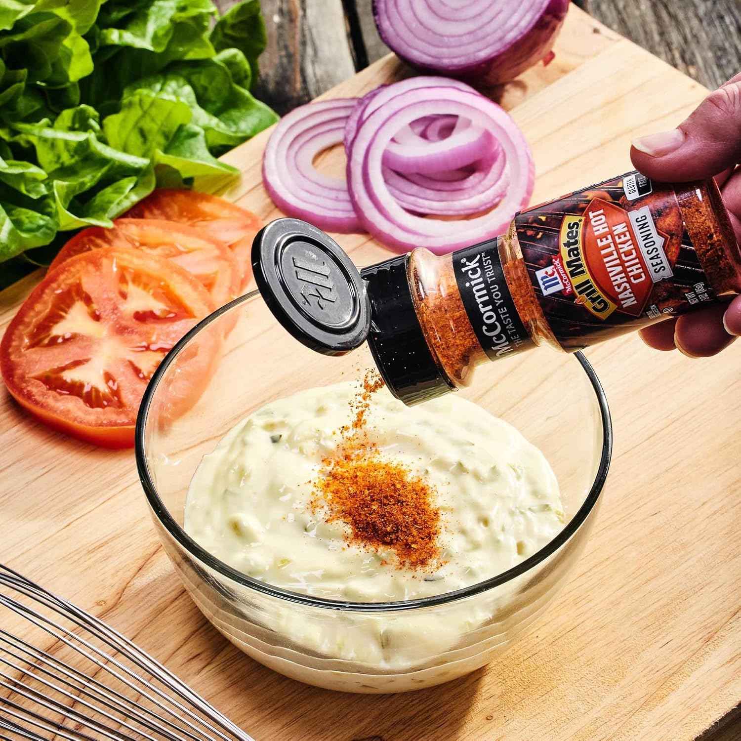 McCormick Grill Mates Nashville Hot Chicken Seasoning, 3 oz – Gluten-Free Spice Blend for Mindful Home Cooking