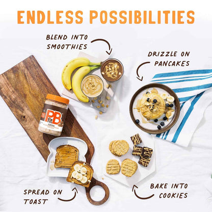 PBfit Peanut Butter Powder – Kid-Approved Baking Ingredient for Family Cookies, Muffins, and Pancakes, 8g Protein