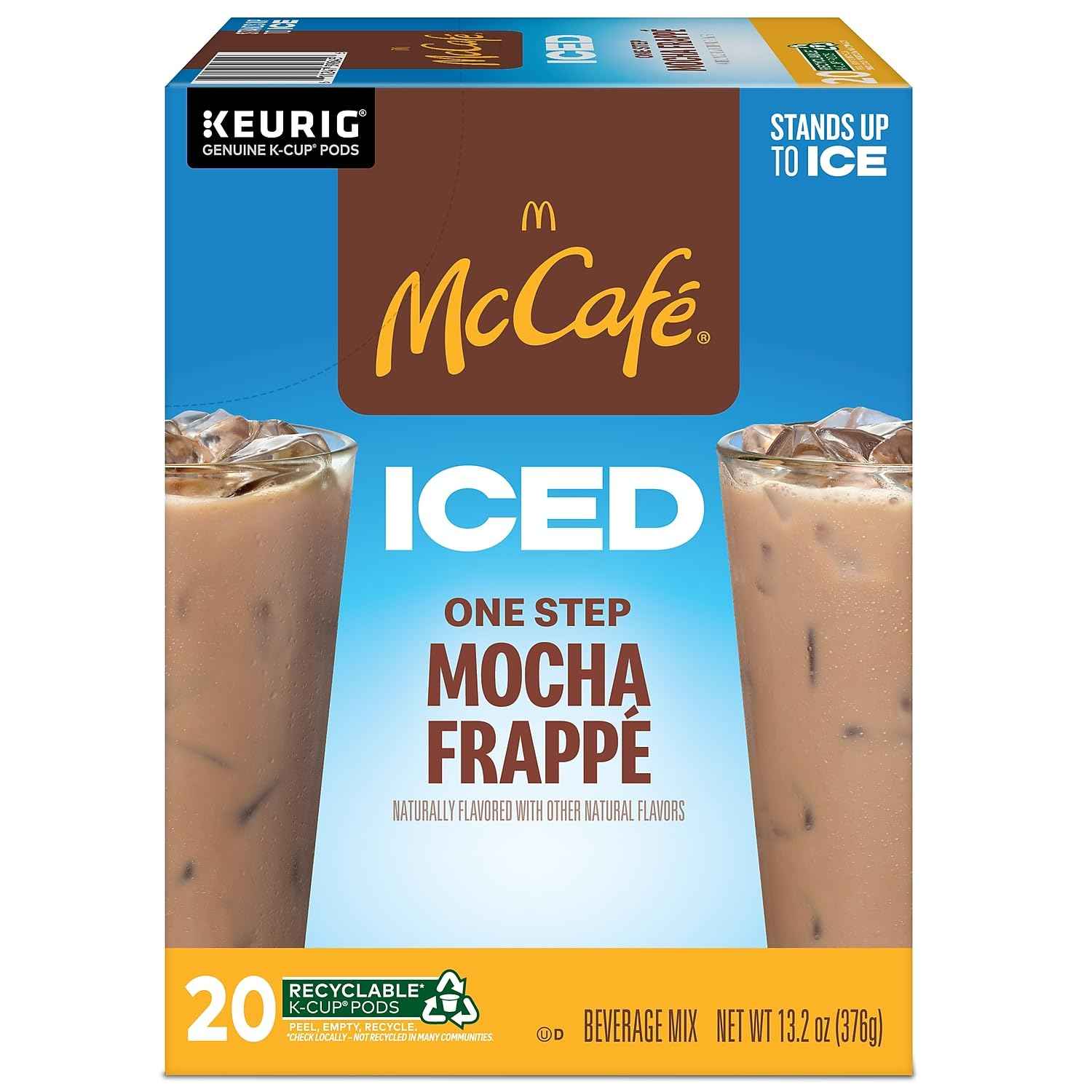McCafe Iced Mocha Frappe Pods for Patio Entertaining, Keurig Single Serve, 20 Count