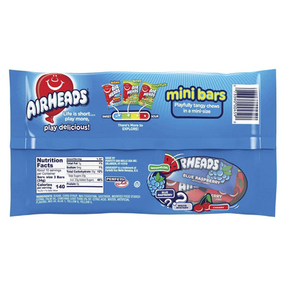 Airheads Candy Variety Bag Individually Wrapped Mini Bars, Fun Stocking Stuffer and Care Package Treat for College Students, 12oz
