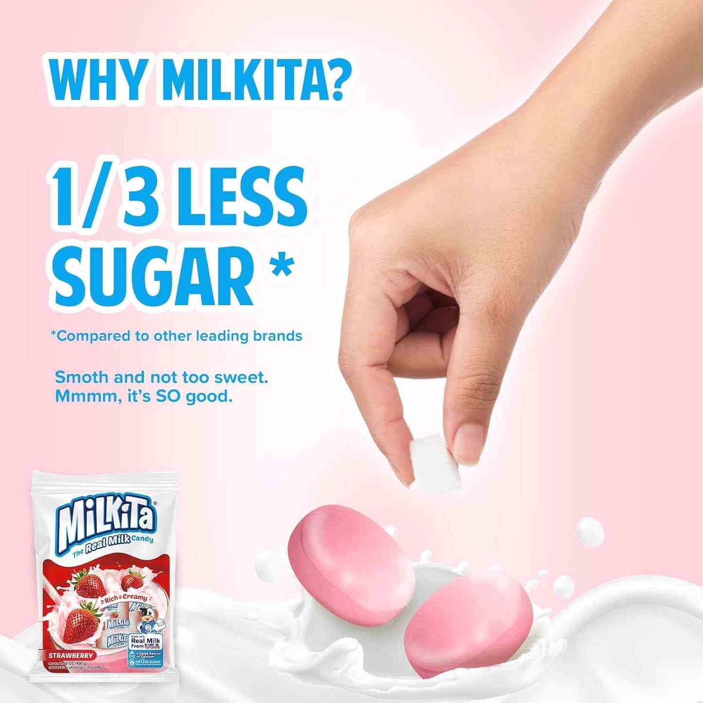 Milkita Honeydew Melon Milk Candy – Guilt-Free Self-Care Snack for Mindful Indulgence, Lower-Sugar Chews