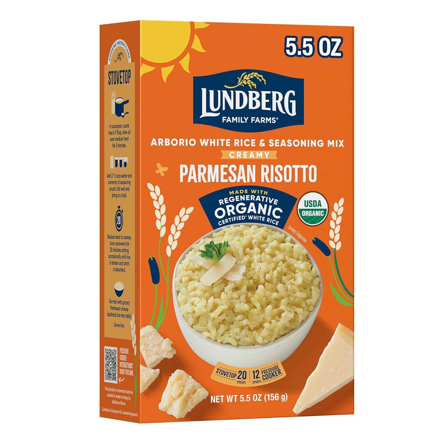 Lundberg Risotto Mix - 12-Minute Pressure-Cooker Lunch Prep Base for Busy Professionals and Parents