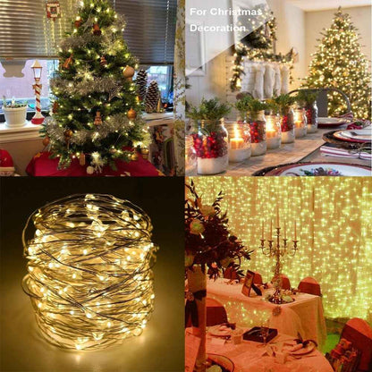 Brightown Fairy Lights for Kids Room – Cool Touch LED Silver Wire String Lights with Auto Timer for Nursery and Playroom