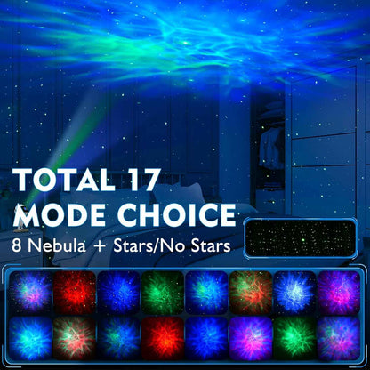 Astronaut Star Projector – Calming Bedroom Light for Kids, 8 Nebula Colors and Green Stars