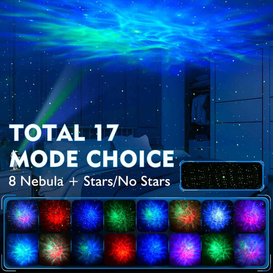 Astronaut Star Projector – Calming Bedroom Light for Kids, 8 Nebula Colors and Green Stars