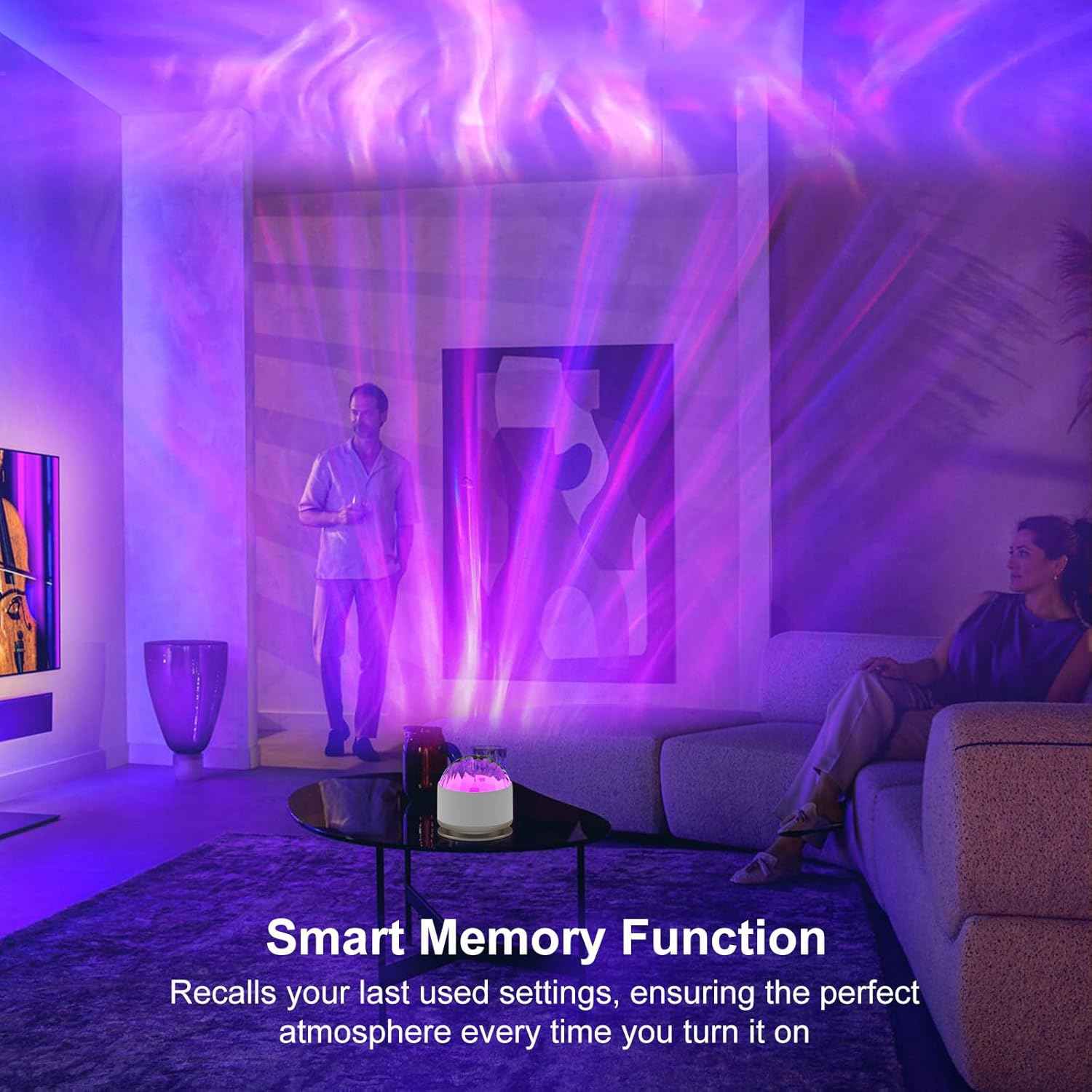 Aurora Light Projector for Meditation Corner – Calming Northern Lights Lamp with Dimmable Mood Setting