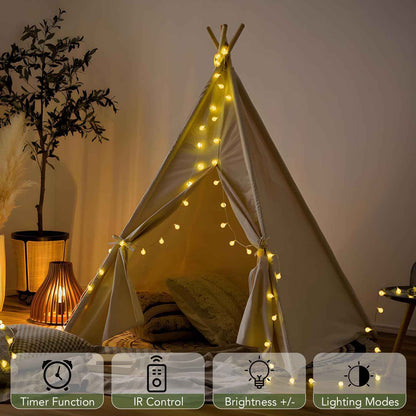 Metaku Globe Fairy Lights Battery Operated with Remote Timer Thoughtful Birthday Gift for Her Mom and Best Friend Home Decor 33ft Warm White